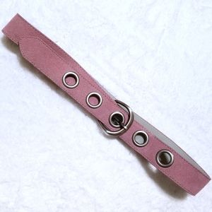Lavender purple faux suede leather belt